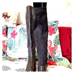 Anthropologie leather/suede booths